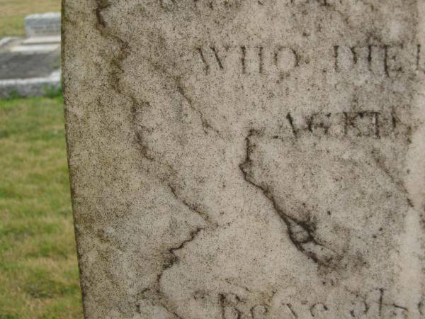 James Alexander Kennedy McCONNEL  | d: 6 Feb 1863 aged 31  | son of Henry McCONNEL Esq, Cressbrook Derbyshire England  |   | Cressbrook Homestead, Somerset Region  | 