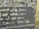 Ernest Club SMITH,
son of George and Jane SMITH,
born 17 Jan 1891,
died 11 Nov 1957;
Alice Emily SMITH,
wife,
daughter of Henry and Sarah WINDOW,
born Gloucestershire 1876,
died 25 April 1960;
Cressbrook Homestead, Somerset Region
