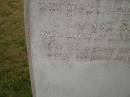William TAYLOR,
died 5 March 1883 aged 32 years;
Fanny Elizabeth,
child,
died 11 Feb 1883 aged 3 years;
Sarah Anne,
child,
died 1 Mar 1883 aged 8 months;
Cressbrook Homestead, Somerset Region