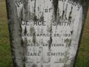 George SMITH
d: 25 April 1931 aged 69
(wife)
Jane SMITH
d: 9 Sep 1938
Cressbrook Homestead, Somerset Region
