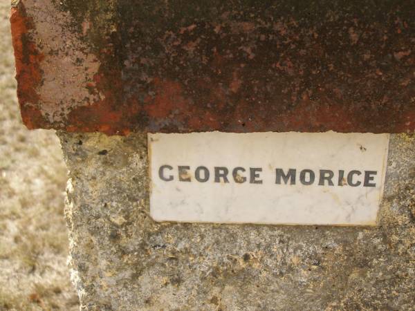 George MORICE;  | Crows Nest Methodist Pioneer Wall, Crows Nest Shire  | 