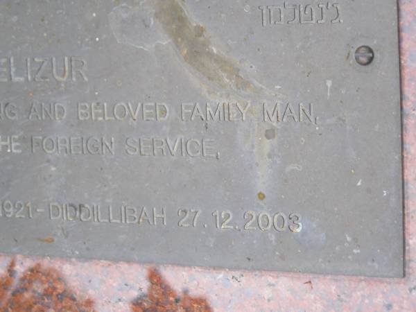 Michael ELIZUR  | b: 26 Apr 1921 Leipzig  | d: 27 Dec 2003 Diddillibah  |   | Diddillibah Cemetery, Maroochy Shire  |   | 