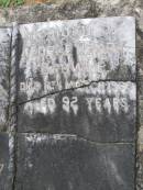 
Elizabeth BROWNE
d: 11 May 1958 aged 90

George Henry BROWNE
d: 11 Mar 1960 aged 92

daughter
Eva BROWNE
d: 23 May 1897 aged 18 mo

Diddillibah Cemetery, Maroochy Shire

