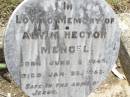 Alvin Hector MENGEL,
born 3 June 1942 died 25 Jan 1943;
Douglas Lutheran cemetery, Crows Nest Shire