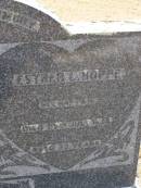 Charles HARTWIG,
died 19 Nov 1939 aged 19 years;
Ester HOPPE (nee HARTWIG),
died 29 July 1938 aged 33 years;
Douglas Lutheran cemetery, Crows Nest Shire