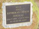 site of former church down the road,
Douglas Lutheran cemetery, Crows Nest Shire