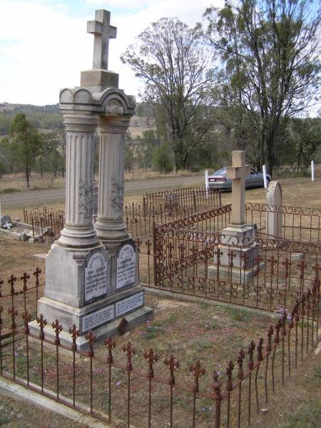 Carl August Ferdinand NITZ,  | native of Germany,  | died 24 Sept 1919 aged 76 years;  | Holdene Henriette NITZ,  | native of Germany,  | died 7 May 1899 aged 56 years;  | Douglas Lutheran cemetery, Crows Nest Shire  |   | 