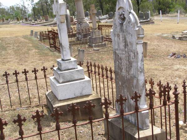 Mary Paulina GESLER,  | wife of Otto GESLER,  | born 13 March 1861  | died 6 October 1900 aged 39 years;  | Gustaf Richard GESLER,  | born 13 November 1884  | died 22 February 1916 aged 31 years;  | Douglas Lutheran cemetery, Crows Nest Shire  | 