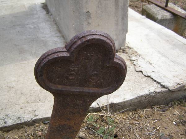 John BRETZ, father,  | native of Germany,  | died 14 Dec 1904 aged 78 years;  | Julia BRETZ, wife mother,  | native of Germany,  | died 11 June 1905 aged 73 years;  | Douglas Lutheran cemetery, Crows Nest Shire  | 