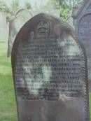 
David THOMPSON
d: 4 Dec 1874 aged 2Y 9 mo
son of John THOMPSON

son 
Robert THOMPSON
d: 7 Jan 1875 aged 3 y 9 mo

daughter
Mary THOMPSON
d: 2 Sep 1879 aged 5 at Greenbrae

Robert David THOMPSON
d: 30 Sep 1882 aged 6 at Otago cottage

Annie THOMPSON
d: 18 Nov 1883 aged 4 at Otago cottage

John THOMPSON
d: 21 May 1898 aged 62 at Parkgate Post Office

wife
Christina BOYES
d: 1 Aug 1916 aged 81 at Br?es?ford Holm Fa

Cemetery of Dryfesdale Parish Church, Lockerbie, Dumfriesshire, Scotland

