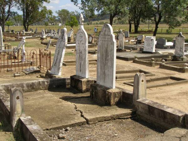 John GRUNOW,  | died 21 March 1911 aged 25 years;  | William F. GRUNOW,  | died 4 FEb 1916 aged 75 years;  | Dugandan Trinity Lutheran cemetery, Boonah Shire  | 