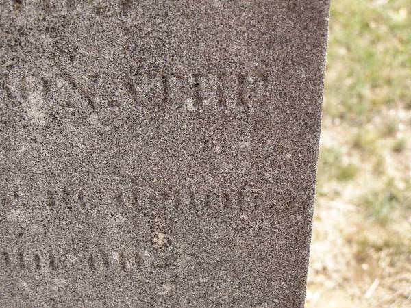 August Friedrich Anton EBERT,  | born 17 May 1854,  | died 25 Sept 1905 aged 51 years & ? months;  | Dugandan Trinity Lutheran cemetery, Boonah Shire  | 