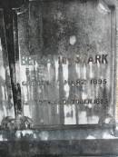 Benjamin STARK
geb: 15 Mar 1895, gest: 13 Oct 1895
Eagleby Cemetery, Gold Coast City