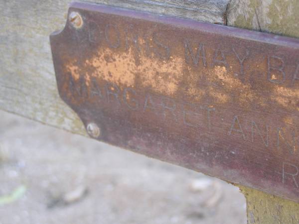 Doris May Ballie ?  | d:4 Jan 1996  |   | Margaret Ann Mortiss  | d: 27 Feb 2006  |   | 47  | Exmouth Cemetery, WA  |   |   | 