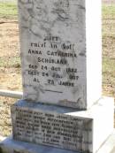 
Anna Catherina SCHUMANN,
born 24 Oct 1832 died 24 July 1907 aged 75 years;
Fernvale General Cemetery, Esk Shire
