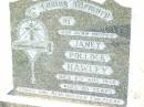 Janet Pollock HAWLEY, mother,
died 6 Aug 1976 aged 80 years;
Forest Hill Cemetery, Laidley Shire