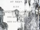 Effie, wife of Joseph WILCHER,
died 22 June 1913;
Joseph WILCHER,
died 7 Aug 1932 aged 84 years;
Forest Hill Cemetery, Laidley Shire