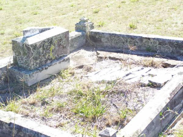 Caroline, wife of G. GREGORY,  | died 8 Oct 1917 aged 81 years;  | George GREGORY,  | died 2 Aug 1920 aged 79 years;  | Forest Hill Cemetery, Laidley Shire  | 