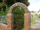 
The newly created entrance
to the grave of Bon Scott,
Fremantle cemetery,
Western Australia
