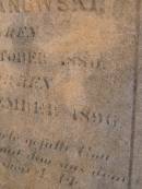 Gottfried Karl KANOWSKI,
born 30 Oct 1880,
died 1 Sept 1896;
Glencoe Bethlehem Lutheran cemetery, Rosalie Shire