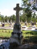 Bridget MOLONEY,
born County Clare Ireland,
died 25 March 1889 aged 60 years;
Michael, son,
born County Clare Ireland,
died 5 May 1906 aged 59 years;
Catherine MOLONEY,
died 9 April 1939 aged 84 years;
Mary MOLONEY,
died 3 Nov 1883 aged 5 years;
Hugh Patrick,
died 8 May 1916 aged 21 years;
Gleneagle Catholic cemetery, Beaudesert Shire