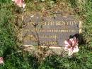 John Joseph BENYON,
died 29 Dec 1995 aged 85 years;
Gleneagle Catholic cemetery, Beaudesert Shire