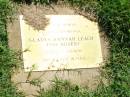 Gladys Hannah LEACH (nee HILLEN), mother,
12-2-31 - 23-8-95;
Gleneagle Catholic cemetery, Beaudesert Shire