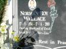 Norman Roy WALLACE,
27-9-1934 - 17-4-2000,
husband of Enid,
father father-in-law;
Gleneagle Catholic cemetery, Beaudesert Shire