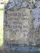 Peter BEGLEY,
born County Armagh Ireland,
died 26 May 1948 aged 85 years;
Gleneagle Catholic cemetery, Beaudesert Shire