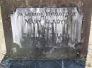 Mary Gladys;
Thomas TILLEY;
Gleneagle Catholic cemetery, Beaudesert Shire