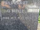 Hugh ONEILL,
died 5 July 1967;
Margaret ONEILL,
died 10 May 1975;
Gleneagle Catholic cemetery, Beaudesert Shire