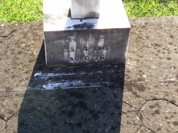 Michael CARROLL  | died 23-4-1961 aged 76 years;  | Gleneagle Catholic cemetery, Beaudesert Shire  | 