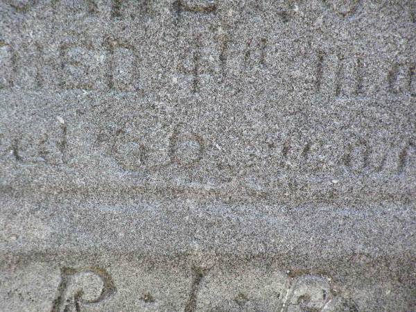 Lawrence O'NEILL,  | died 21 Oct 1897 aged 63 years;  | Margaret O'NEILL,  | died 4 May 1901 aged 66? years;  | Gleneagle Catholic cemetery, Beaudesert Shire  | 