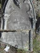 
William MEIKLE
died 31 Aug 1890
aged 72

Mary 
wife of above
Died May 14 1989
aged 79

Goodna General Cemetery, Ipswich.

