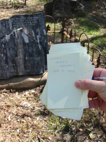 Thomas Henry NEWMAN died 11 Feb 1909;  | Goodna General Cemetery, Ipswich.  | 