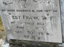 
Ernest Frank SMITH,
husband father,
accidentally killed 1 June 1965 aged 50 years;
Goomeri cemetery, Kilkivan Shire
