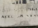 
Alan Mossman GILMOUR,
died 5 Oct 1966 aged 58 years;
Lorna GILMOUR,
died 16 Dec 1973 aged 51 years;
Goomeri cemetery, Kilkivan Shire
