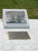 
George William John KLUMPP,
died 6 Dec 1969 aged 64 years;
Maggie Gladys,
wife,
died 6 Dec 1976 aged 74 years;
Goomeri cemetery, Kilkivan Shire
