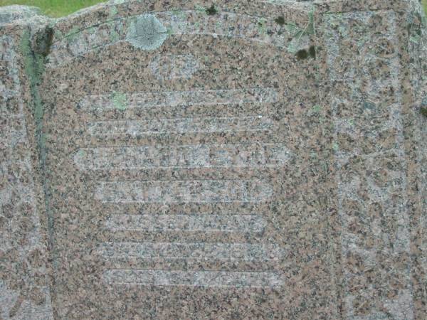 Richard Eyre PATTERSON,  | husband father,  | died 31 March 1943 aged 54 years;  | Goomeri cemetery, Kilkivan Shire  | 