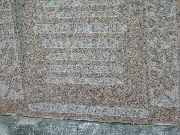 Richard Eyre PATTERSON,  | husband father,  | died 31 March 1943 aged 54 years;  | Goomeri cemetery, Kilkivan Shire  | 