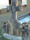 
Ellen CLANCY,
died 21 Aug 1898 aged 63 years;
Grandchester Cemetery, Ipswich
