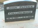 
John Patrick COLLINGWOOD,
26-6-1913 - 11-5-1999;
Grandchester Cemetery, Ipswich
