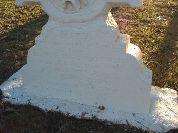 Mary, daughter of John & Margaret COLLINS,  | died 26? March? ?? aged 20 years;  | Rene? COLLINS,  | died ?? aged 14? years;  | Grandchester Cemetery, Ipswich  | 