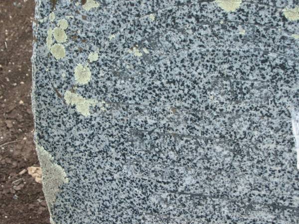 Mary SCOTNEY,  | died 6 July 1953 aged 67 years;  | James SCOTNEY,  | died 29 July 1956 aged 76 years;  | Greenmount cemetery, Cambooya Shire  | 