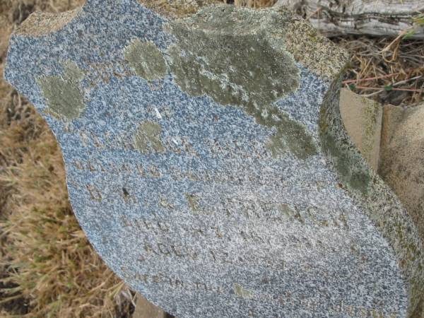 Florence Hilda,  | daughter of D.W. & E. FRENCH,  | died 15 Oct 1914 aged 12 years;  | Greenmount cemetery, Cambooya Shire  | 
