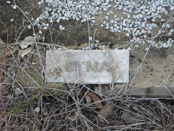 Henry AYRIS,  | grandpa,  | died 28 Sept 1912 aged 69 years;  | Emma M. MAJOR,  | died 27 Feb 1928? aged 28 years;  | Greenmount cemetery, Cambooya Shire  | 