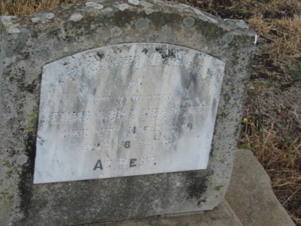 Emma Dora PEARSON,  | wife,  | died 15 March 1949 aged 68 years;  | Greenmount cemetery, Cambooya Shire  | 