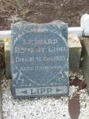 Leonard Robert LIPP,
died 21 Nov 1925 aged 11 12 months;