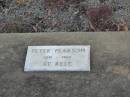 Peter PEARSON,
1891 - 1969;
Greenmount cemetery, Cambooya Shire