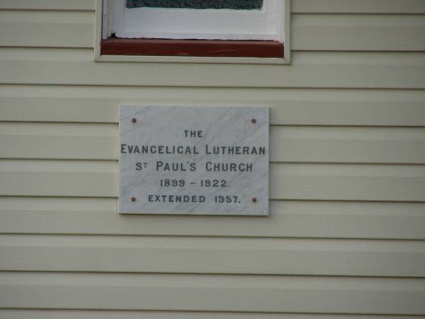 Greenwood St Pauls Lutheran cemetery, Rosalie Shire  | 